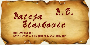 Mateja Blašković vizit kartica